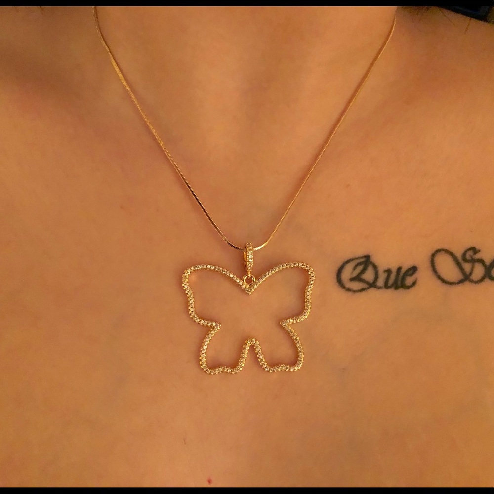 You give me butterfly necklace
